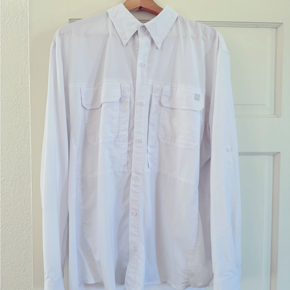 Huk Longsleeve button down mesh shirt.